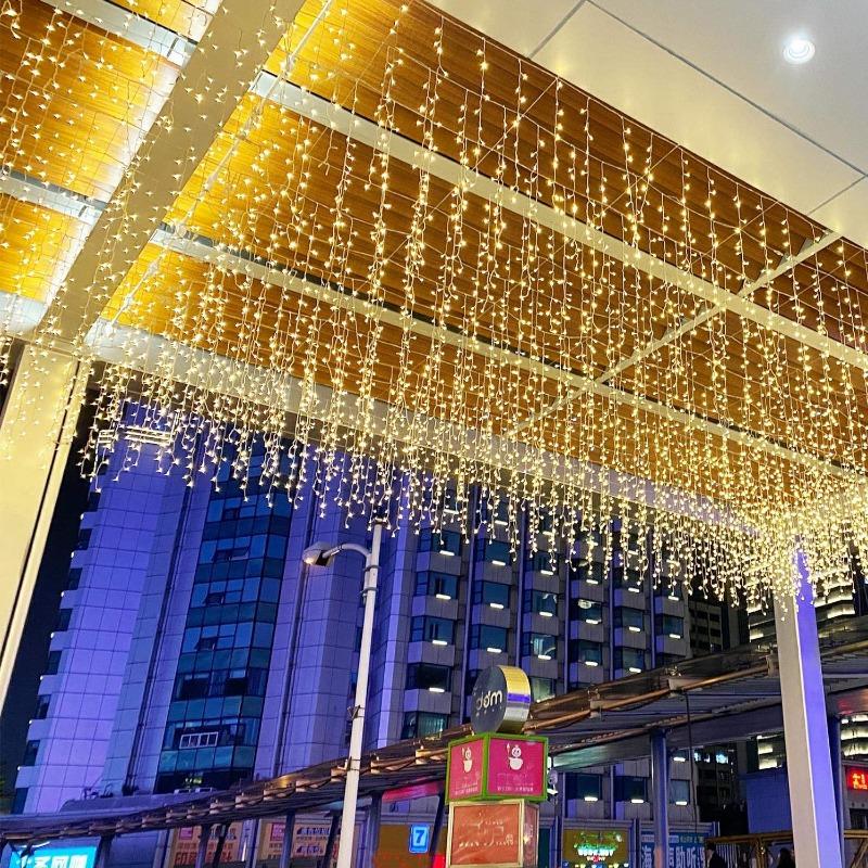 Fairy LED Icicle String Lights Christmas Garland Outdoor Lights Home For Wedding Party Curtain Garden Decoration