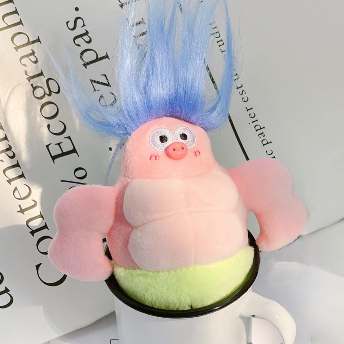 Cartoon Cute Pig Plush Keychain Ornament for Backpacks