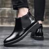 Herrenschuhe Herren Chelsea Boots Herrenschuhe Leder Freizeitschuhe Herrenstiefel Intern um 5 cm erhöht