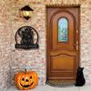 Bohemian Style Halloween Haunted House Metal Sign Personalized Surname Door Hanging Special Occasions