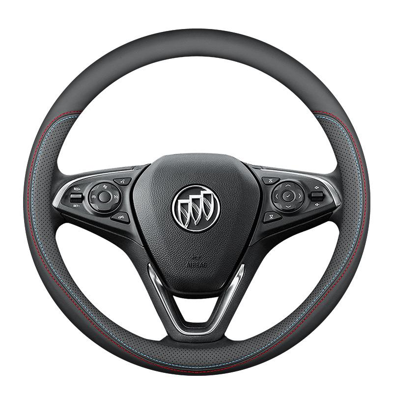Steering Wheel Cover In Genuine Leather for Buick Regal, Excelle, LaCrosse, Verano, GL6, Encore, and GL8 - All Seasons