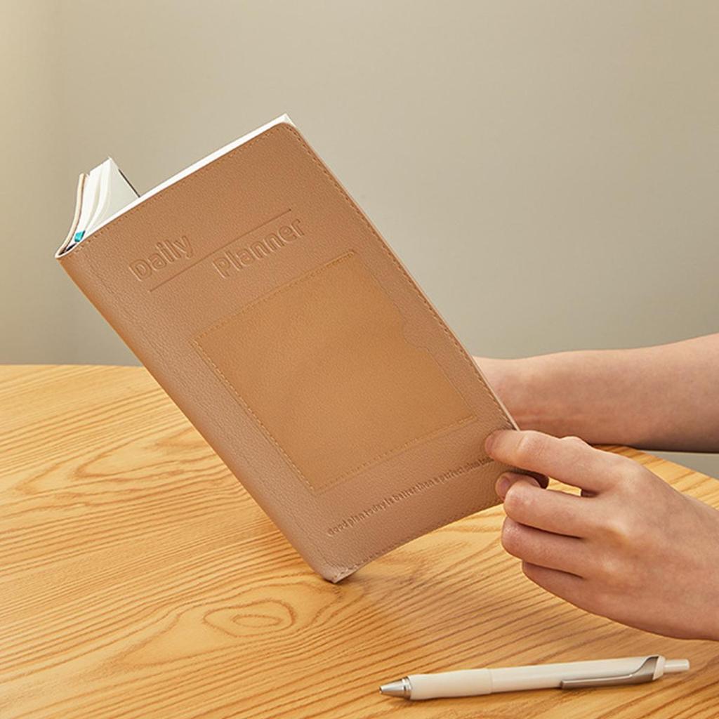 Agenda professionnel A5 en cuir souple 2025, planificateur quotidien étudiant, livre de notes 365 jours, bloc-notes, mémo