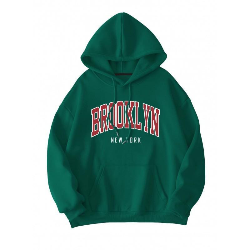 Casual Loose Hooded Sweater Fashion Print