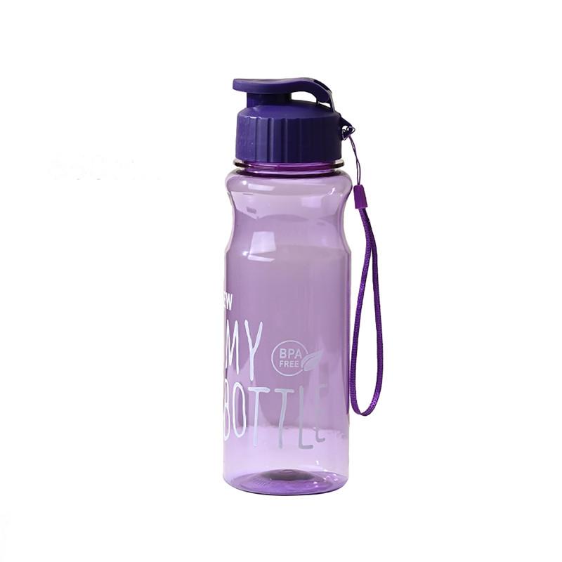 600ml Plastic Water Bottle Lightweight to Carry Sport Cup with Rope Anti-drop Outdoor Use Water Container Adorable Student Couple Water Cup Mug Gift