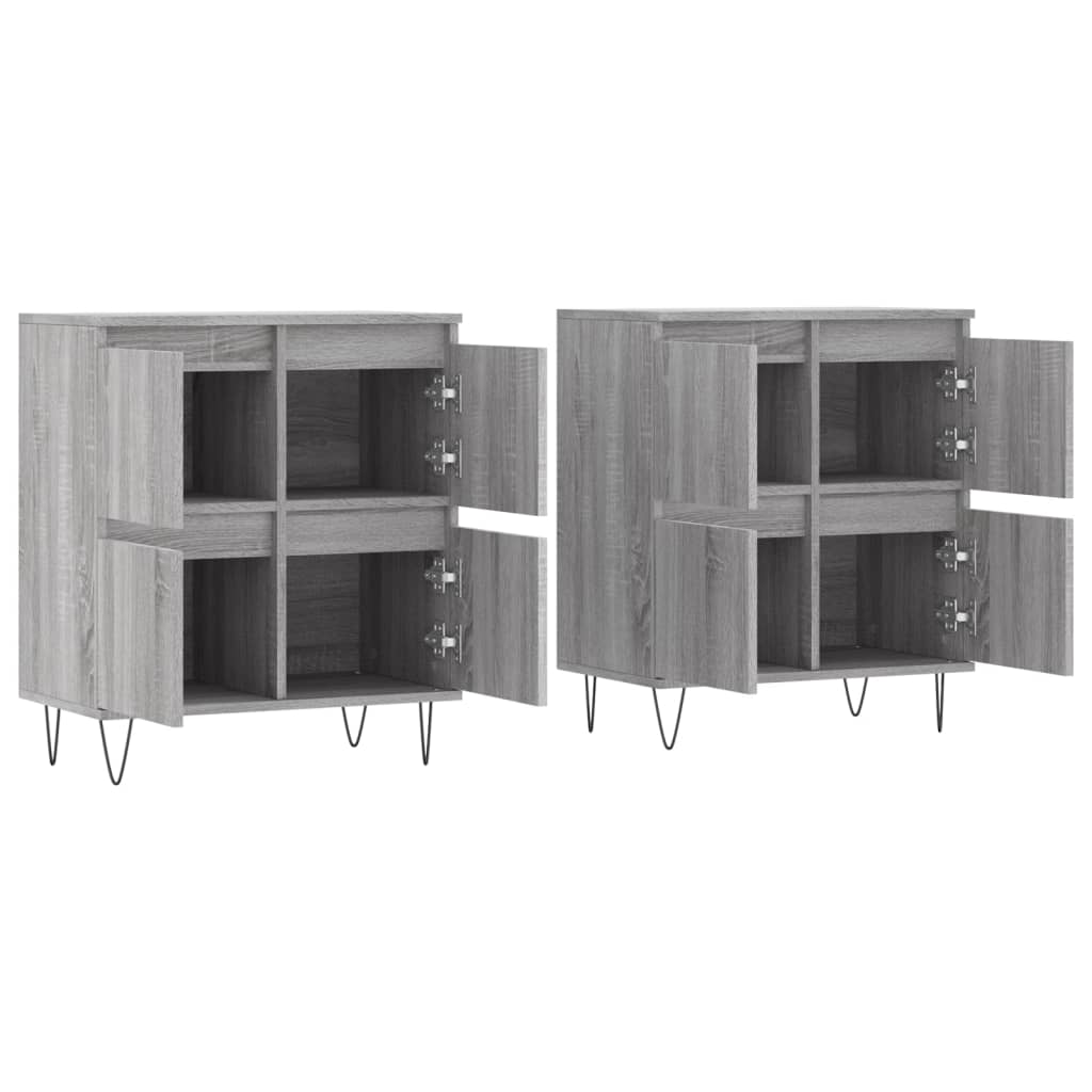 Sideboards 2 pcs Grey Sonoma Particleboard