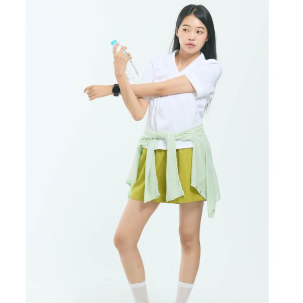 Korean Traditional Layered Collar Short Sleeve T-Shirt - Black / White