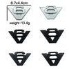 3D Metal V8/V6 Car Displacement Stickers: Tail & Grille Emblems