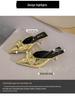 Silver Chain High Heel Baotou Sandals for Women - European & American Summer 2023 Collection