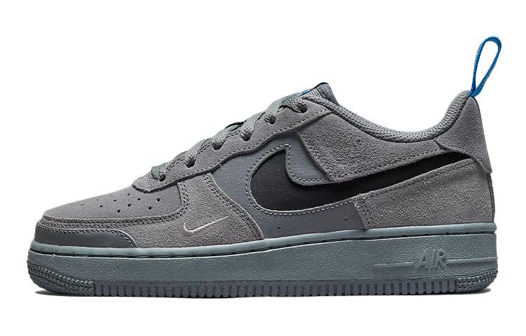 

Nike Air Force 1 Low Cut Out Swoosh Smoke Grey GS DQ1097-001 38.5