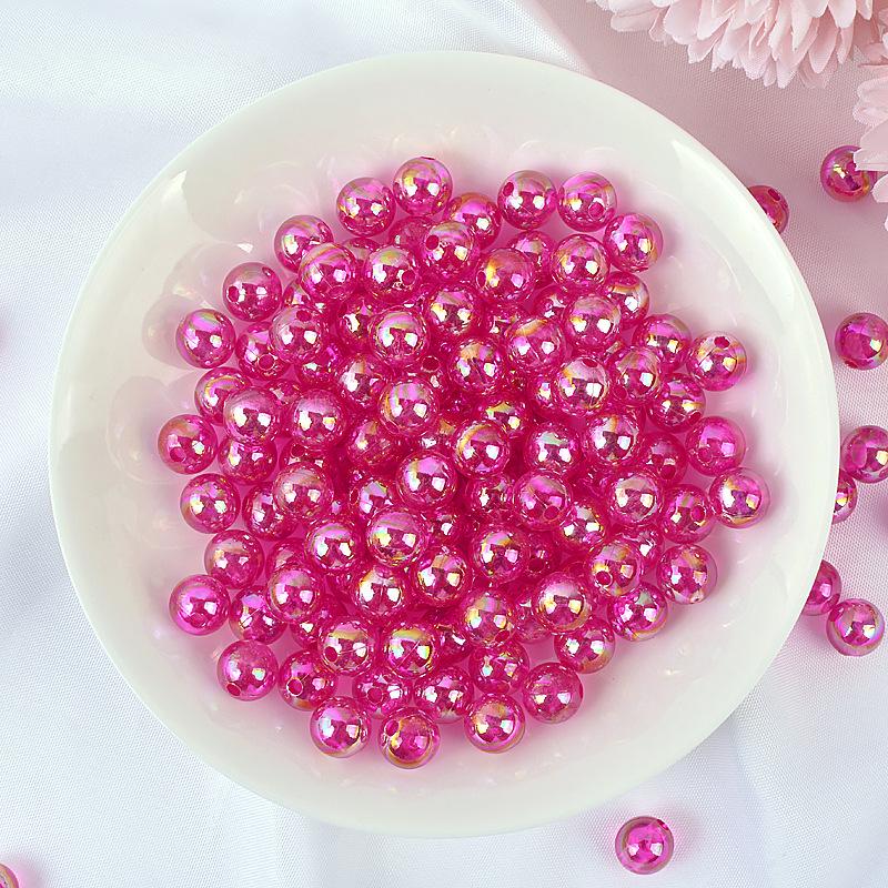 Acrylic Solid Color Round Beads for DIY Jewelry Bracelet Making