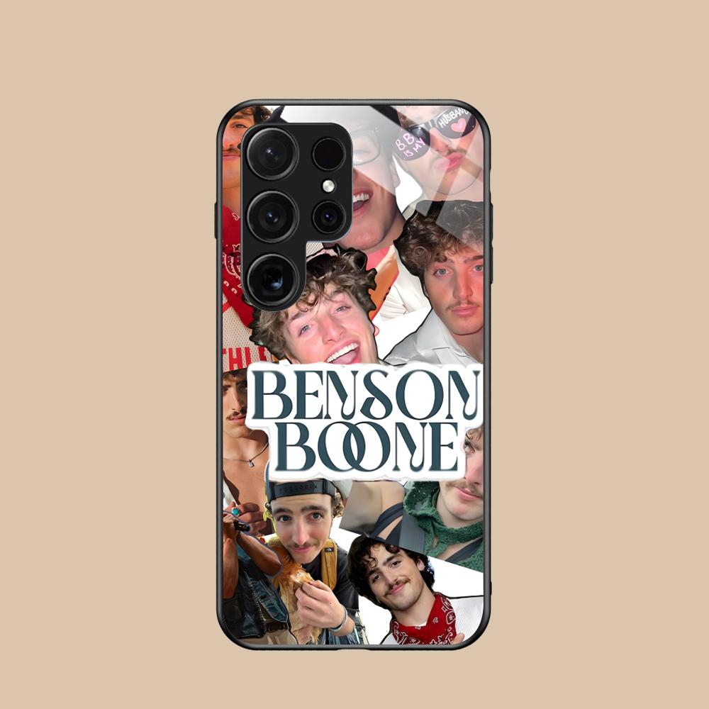 

Benson Boone Glass Mobile Phone Case for Samsung Galaxy S26 S25 S24 S23 S22 S21 S20 Note20 Plus FE Ultra Colorful Cover Galaxy S21 FE 5G
