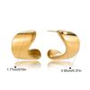 Yori Stainless Steel Glossy Geometric C Hoop Earrings Waterproof Trendy Romantic Statement Jewelry for All Occasions