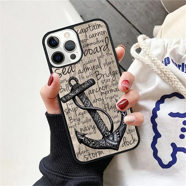 A-an-chor nautical ocean tattoo star graphic Phone Case Cover For iPhone 17 Air 15 16 Pro Max 14 13 12 11 Pro Max Plus