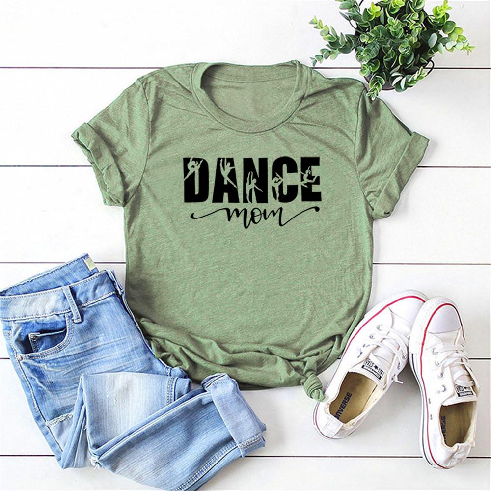 Dance Mom Shirt Dance Lover Dancer Mama Tshirt Vintage Mom Life Tees Women Short Sleeve Casual Tee Harajuku Tops Gift for Mom