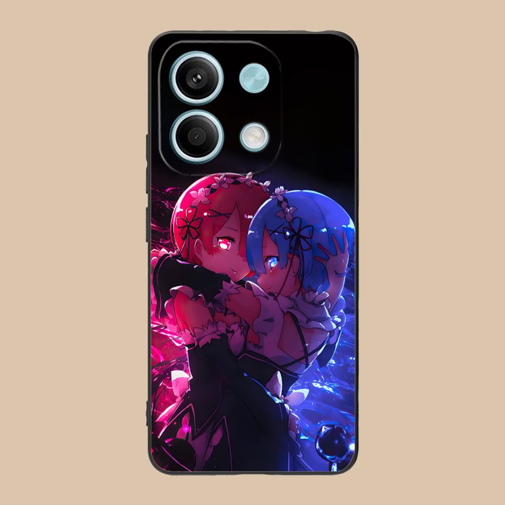 ReZero Rem Ram Matte TPU Mobile Phone Case for Xiaomi 15 14 13 12 Mi 11 T Ultra Lite Pro S X 5G Colorful Printing Cover