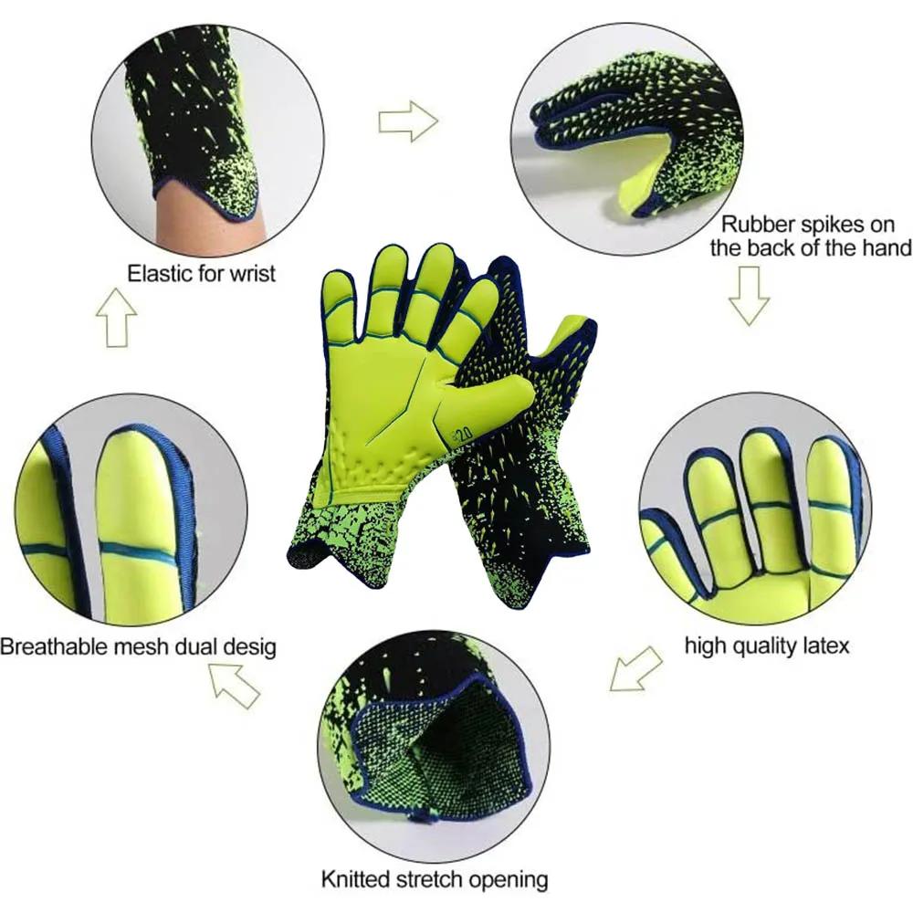 Soccer Football Goalkeeper Gloves Thickened Professional Protection Adults Teenager Goalkeeper Soccer Goalie Gloves