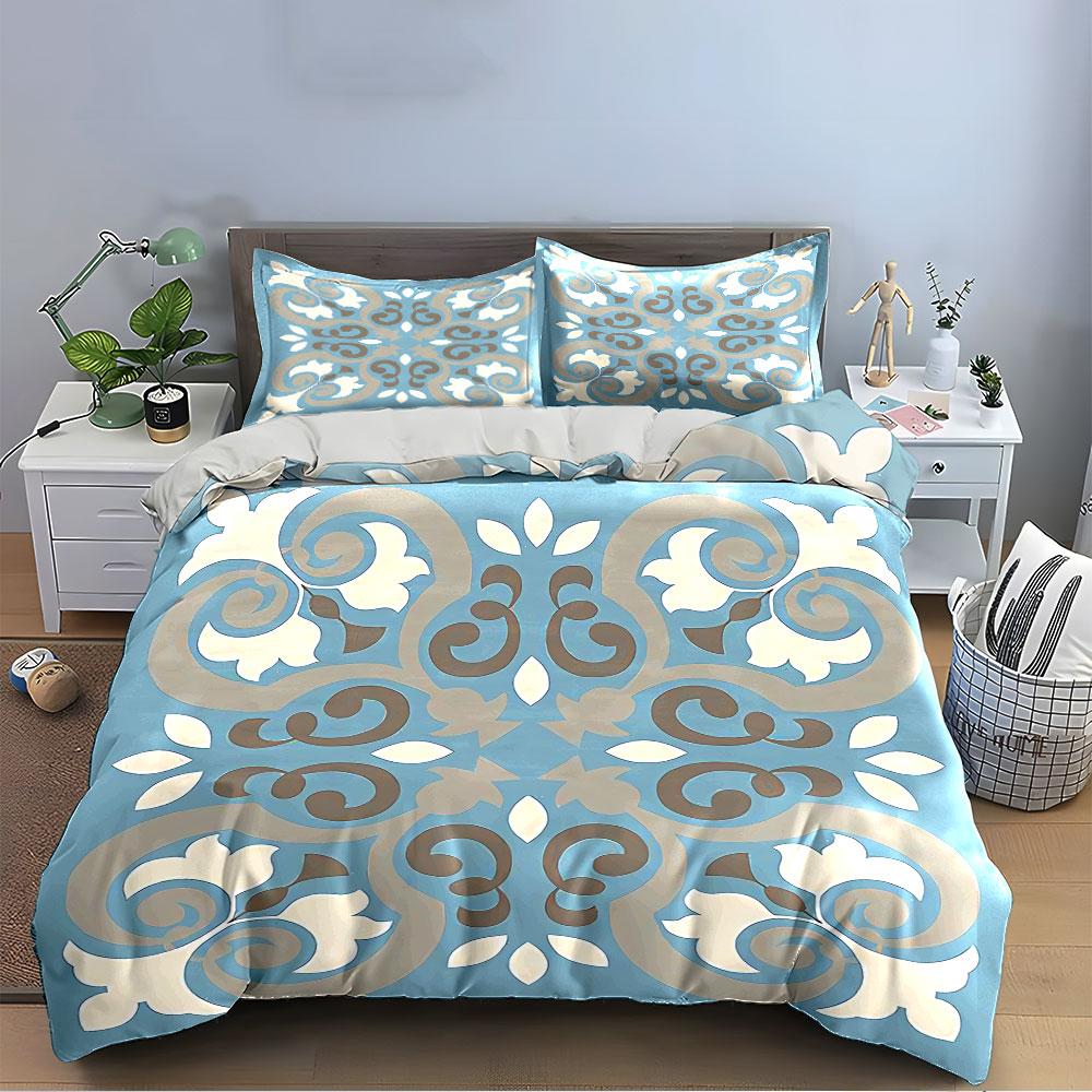 Floral Vintage Pattern Design Bedding Duvet Cover Set Duvet Cover Pillowcases  (1*Duvet Cover 2*Pillowcases, Without Duvet Insert)