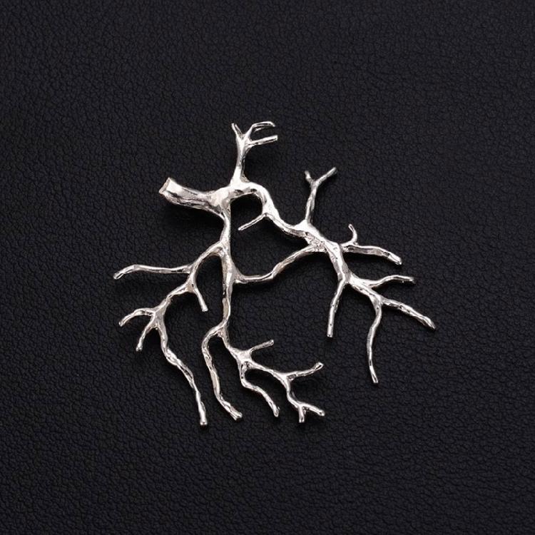 5 Copper Plating Silver/  Accessory Tree Branch Blank Base Necklace Pendants