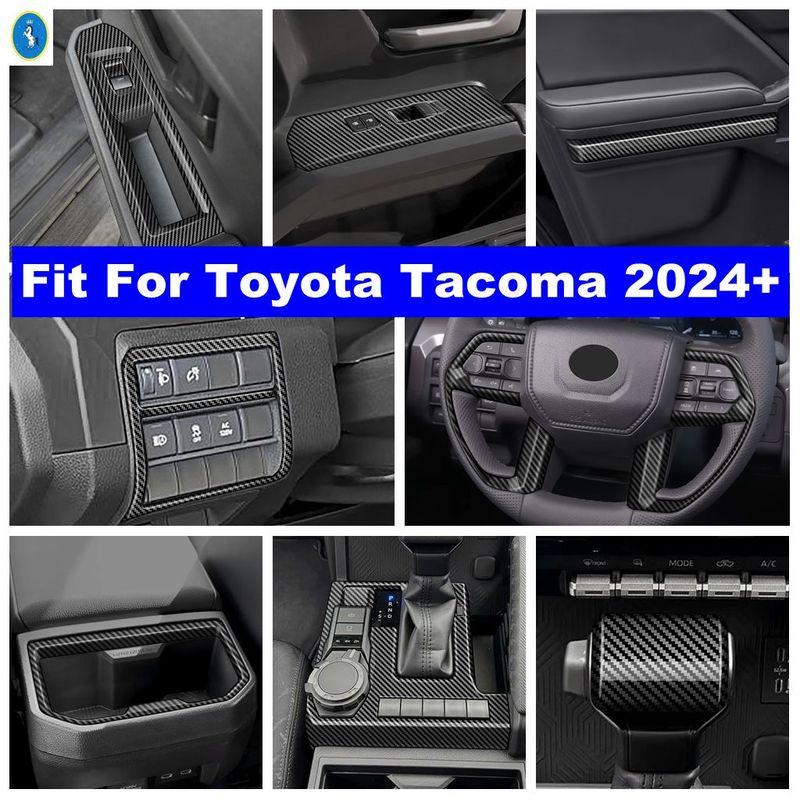 Fensterheber-Panel / Lenkradrahmen / Getränkehalter-Dekor-Aufkleber-Abdeckung-Zierleiste ABS-Zubehör für Toyota Tacoma 2024 2025