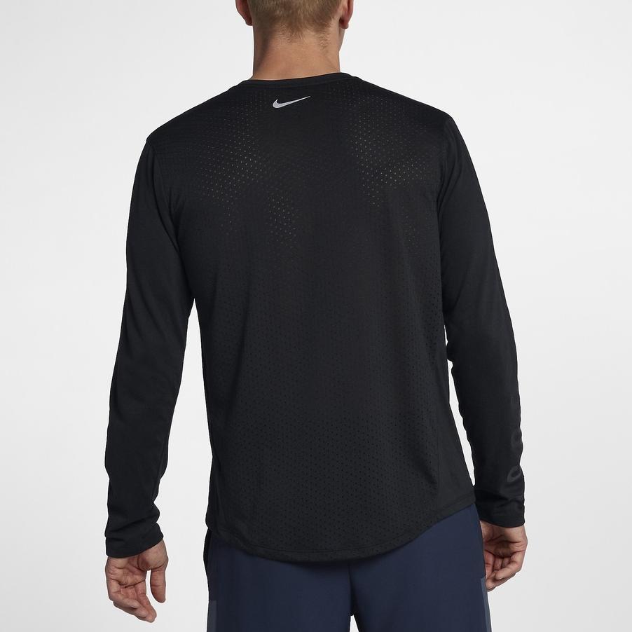 Nike As M Nk Tailwind Top Ls Gxt Comprehensive Training Casual Fitness Crew Neck Long Sleeve T-Shirt Men tops 910831-010