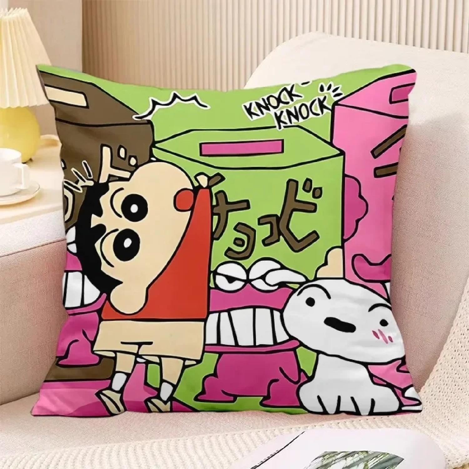 

Cute cartoon Crayon Shin-chan pillowcaseBedroom Sofa Decorative Cushion With Zipper Soft Cushion ,(4) 66x66cm