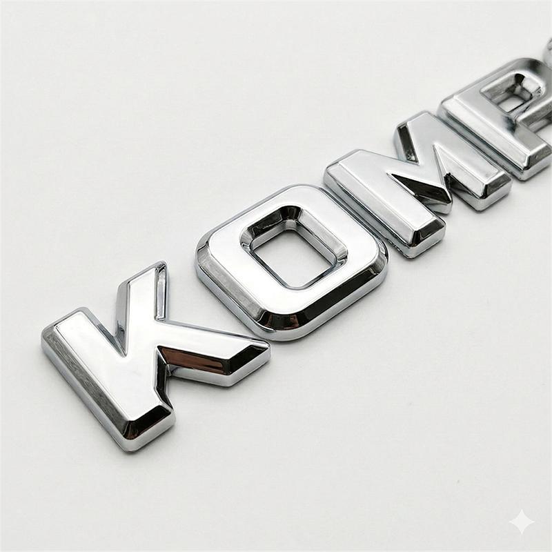 3D KOMPRESSOR Emblem Badge Letters For Benz W203 W204 W211 W210 C SLK Class ABS Glossy Black Chrome Trunk Logo Decal Accessories SL6