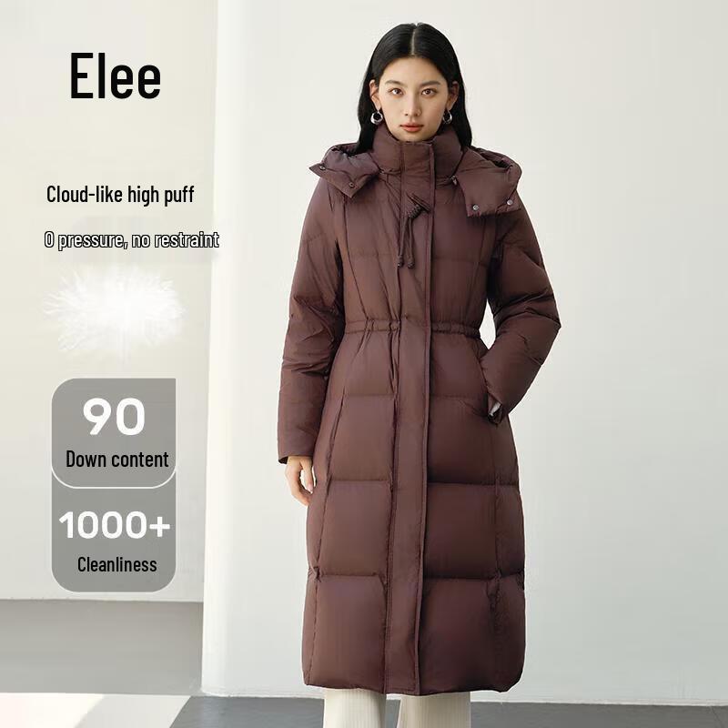 Aolaiyi Women's Long Hooded Puffer Down Jacket