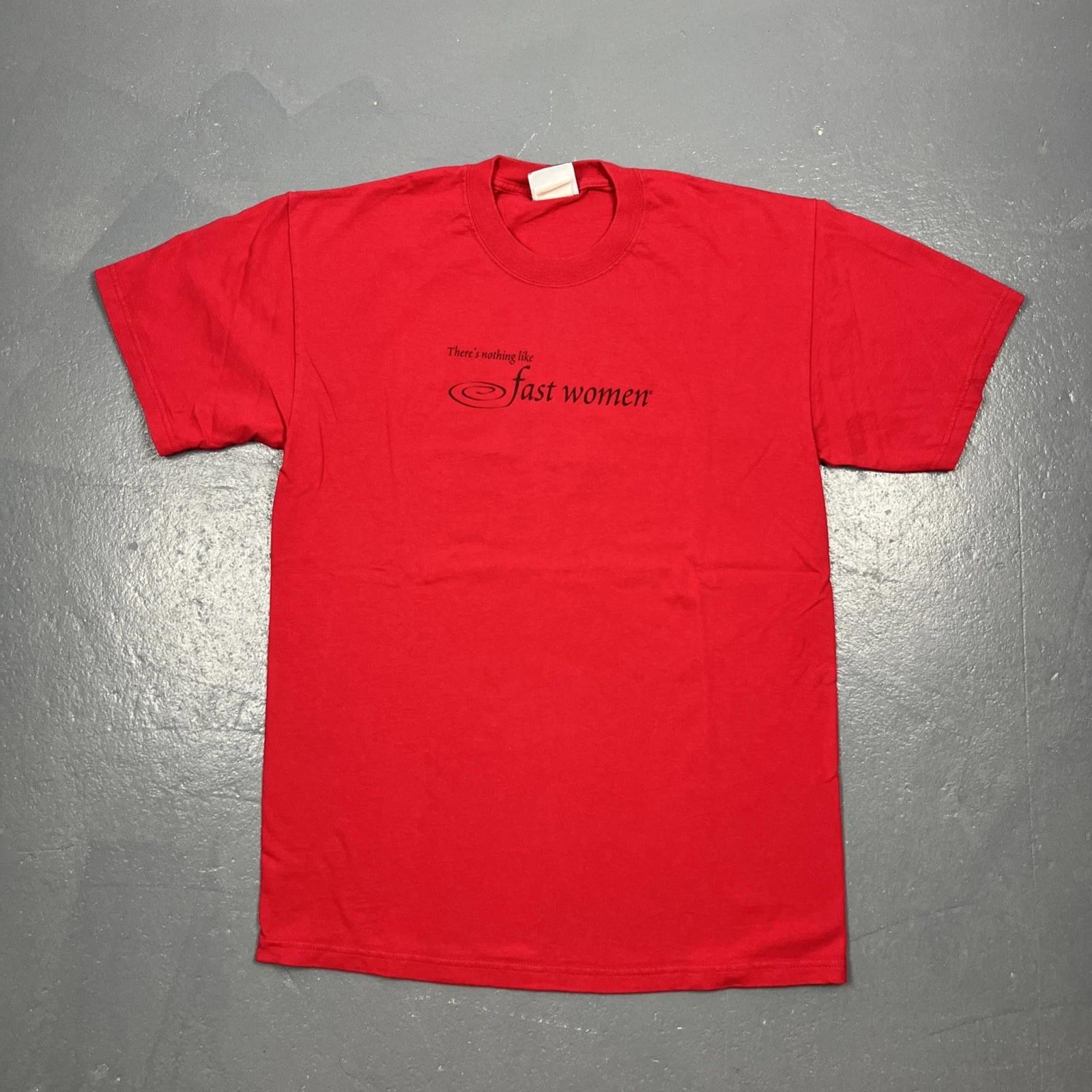 Vintage 90s “There’s Nothing Like Fast Women” Tshirt Red Medium VTG Humor L