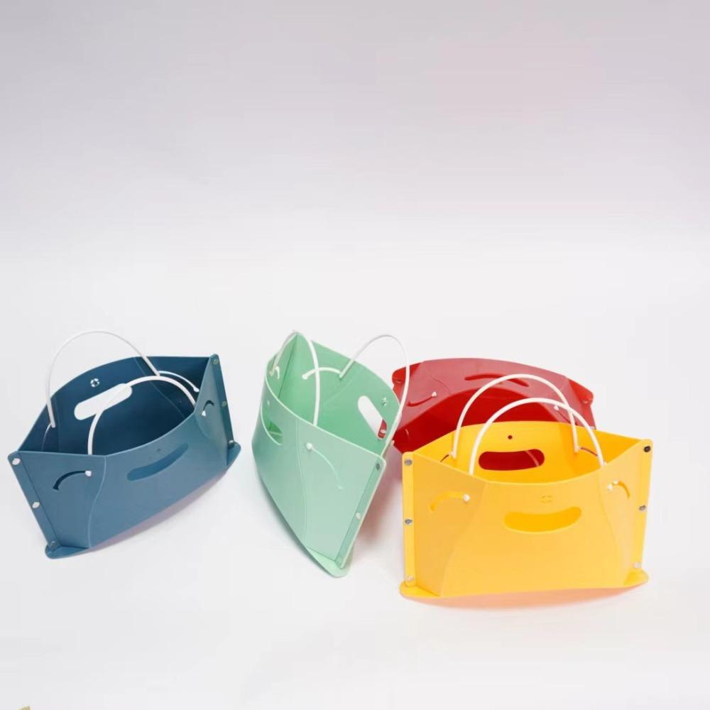 Hand Basket Portable Folding Step Stool Large Capacity Fashion Card Shrink Stools Travel storage bag Outdoor Camping supplies