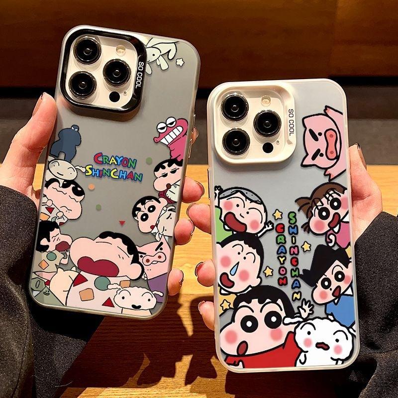 Applicable To Apple 17 Mobile Phone Case Animation Crayon Small New iPhone16promax Laser 15pro Matte 13 Tide