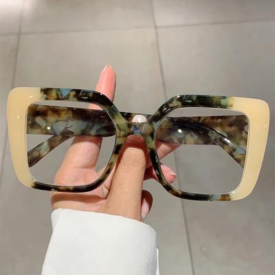 Occhiali Quadrati alla Moda Donna Eleganti Oversize Multicolor Montature per Occhiali di Design di Marca alla Moda Occhiali da Vista per Decorazione