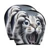 Protective Covers for Car Seats 2PCS Universal Knitting Headrest Cover, Dog/Cat/Tiger/Monkey Fit Auto Accessories Printed, Breathable Stretch Vehicle