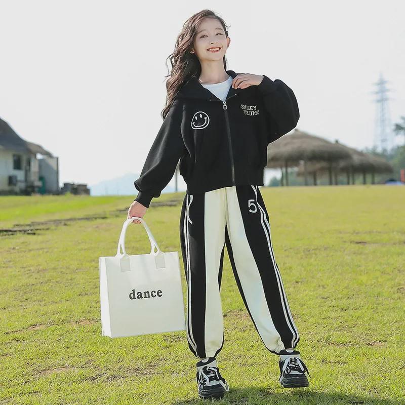 2025 New Style Girls' Spring & Autumn Casual Sports Suit for Older Kids