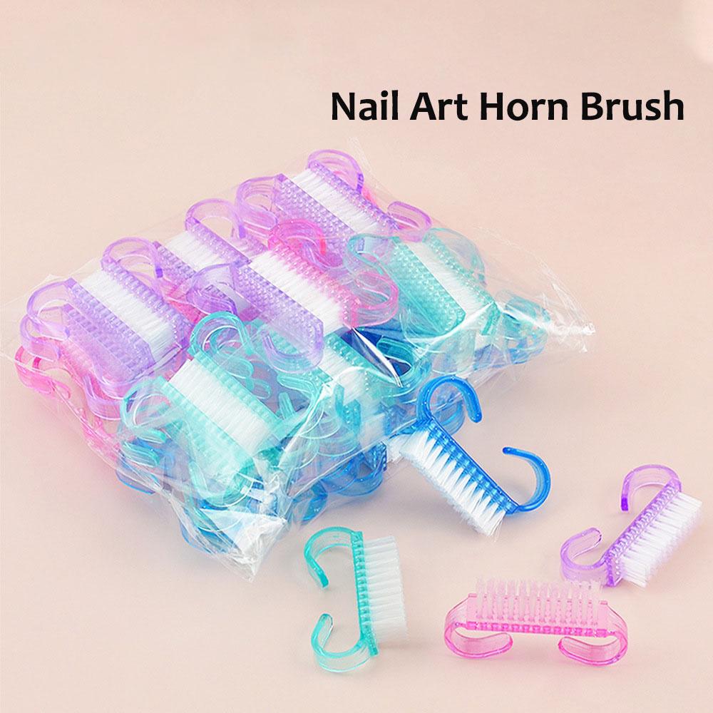 

Акриловая кисть для ногтей, разноцветные пластиковые щетки для чистки ногтей, маникюр, педикюр, мягкая пилка для удаления пыли, набор инструментов one pcs with random color