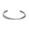 Minimalist Geometric Double-Layer Open Cuff Bracelet Women 18K Gold Plated Titanium Steel Fashion Jewelry