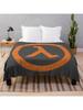 Half Life Lambda Symbol Throw Blanket Blankets Sofas Of Decoration Blankets For Sofas Halloween Luxury Designer Blankets#Color_MULTI,Size_100X130CM