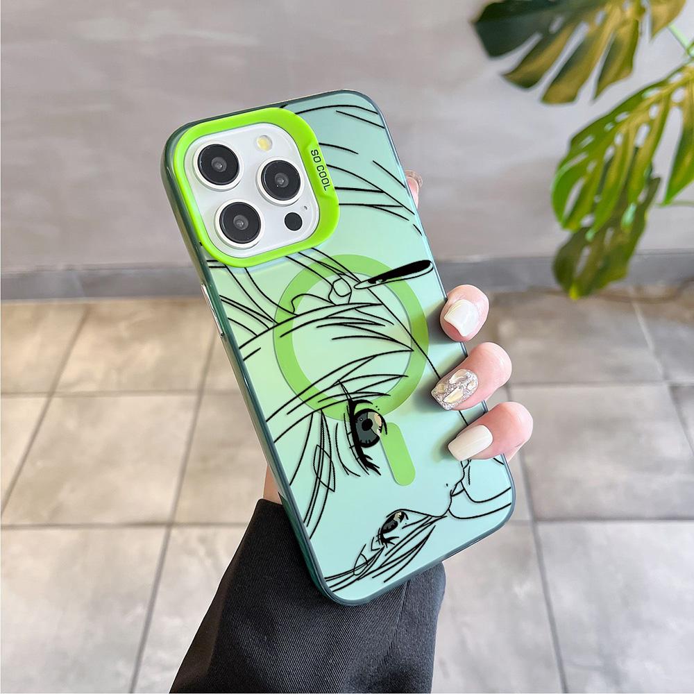 Hot Japan Sketch Comics Frieren Magsafe Magnetic Case for iPhone 11 12 13 14 15 16 Pro Max Plus Soft Silver Plated Anti Cover