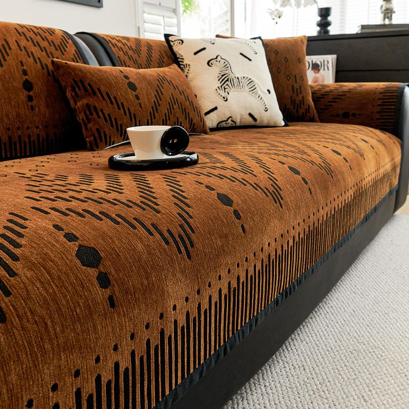 

Strictly Selected Chenille Sofa Cushion Four Seasons Universal Fixed Non-Slip Leather Sofa Seat Cushion Sofa Cover High-End Cover Cloth 70*70cm