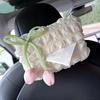 Soft Car Tulip Tissue Box Holder Universal Auto Seat Back Organizer Stylish Cute Interior Accessories For Cars With Multiple Placement Options