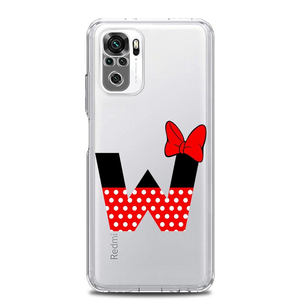 Pink Alphabet Letter Cute New Square Clear Phone Case For Xiaomi Redmi Note 12 11 9S 9 8 10 Pro+ 7 8T 9C 9A 8A K40 Gaming Cover