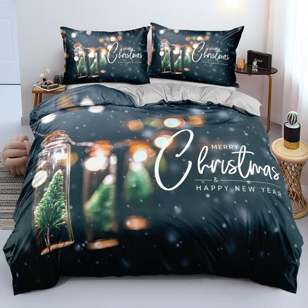 Nordic Style Duvet Cover Set 3D Snow Tree Print Dreaminess Bedding Set Adult Polyester Comforter Cover And Pillowcase King Size