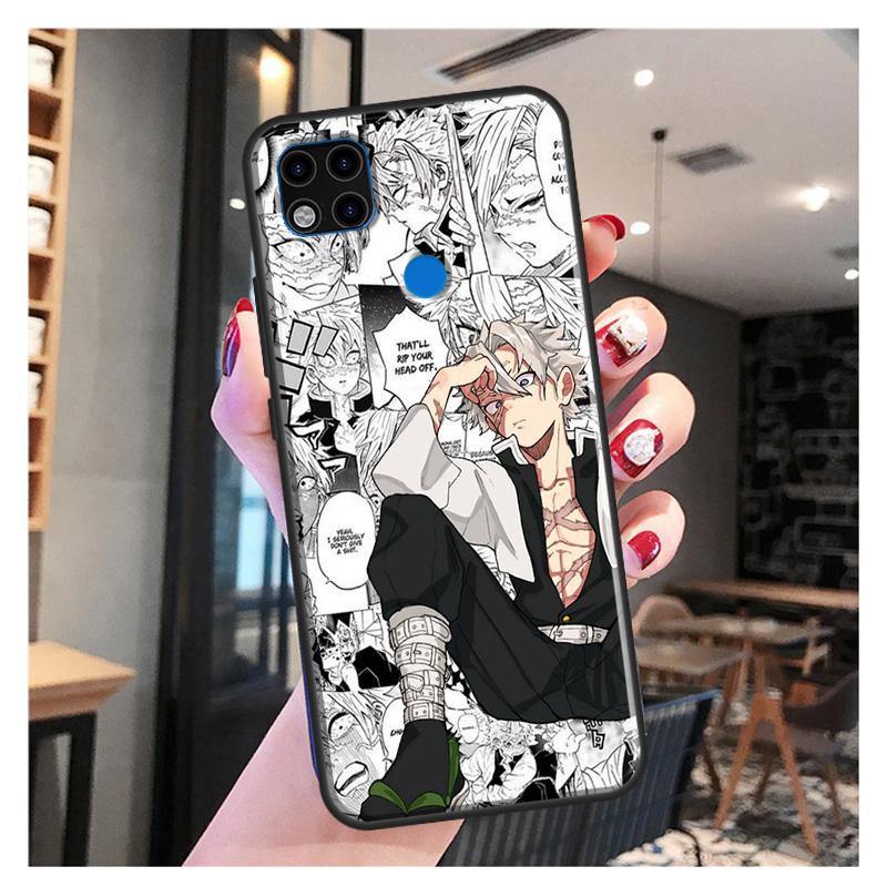 Shinazugawa Sanemi Kimetsu No Yaiba For Xiaomi Redmi Note 11 Pro Phone Case For Redmi 9T 9A 9C 9S 10S Note 9 10 Pro Back Cover