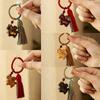 Creative Wooden Mascot Pony Tassel Keychain Zodiac Horse Pendant Backpack Hanging Decoration New Year Souvenir Gift