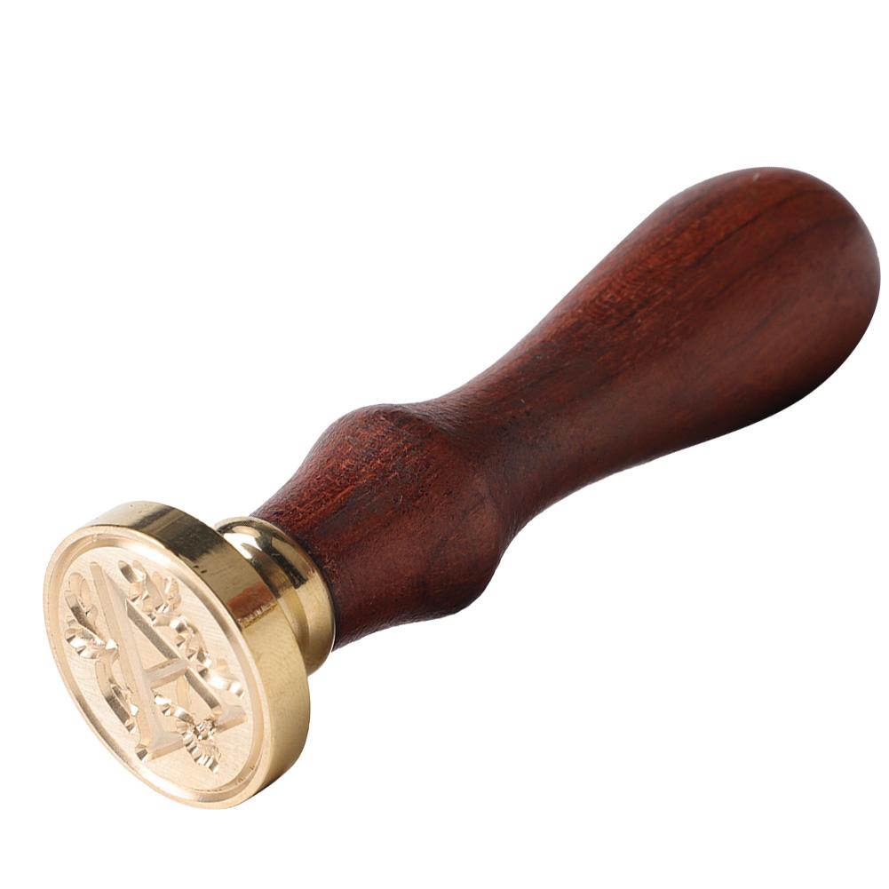 European Wooden Handle Antique Retro Wedding Invitation Greeting Wax Sealing Stamp #5