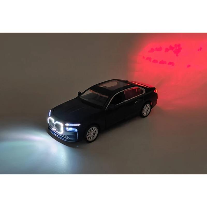 Měřítko 1/32 BMW I7 Luxusní auto Slitinové auto Odlitky a Hračková vozidla Model auta Miniaturní model auta Hračky pro děti