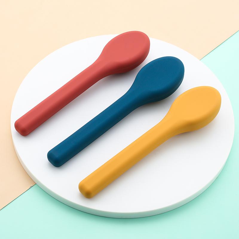 304 Stainless Steel Camping Picnic Portable Tableware Set Travel Cutlery with Silicone Case Cutlery Set Reusable Portable Case