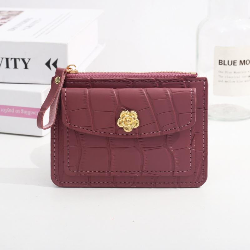 

Women s Ultra-Thin Candy Color Coin Purse & Card Holder with Zipper арбуз красный