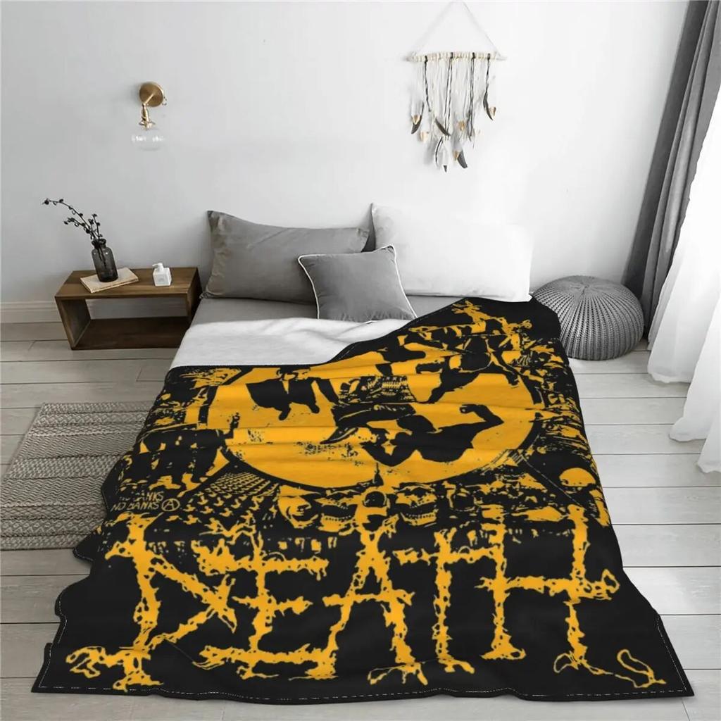 Konfor Napalm Ölüm Müzik Grubu Battaniye Merch Ev Dekoratif Death Metal Atmak Battaniyeler Açık için Hafif Ince Polar