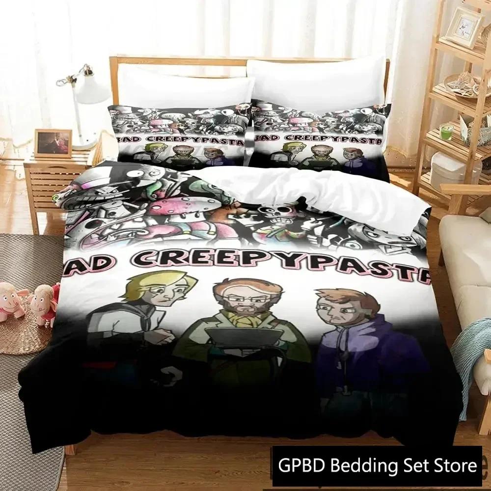 3D Print Anime Creepypasta Cafe Bedding Set Double Twin King Duvet Cover Comforter Pillowcase Boys Girls Adults Bedroom