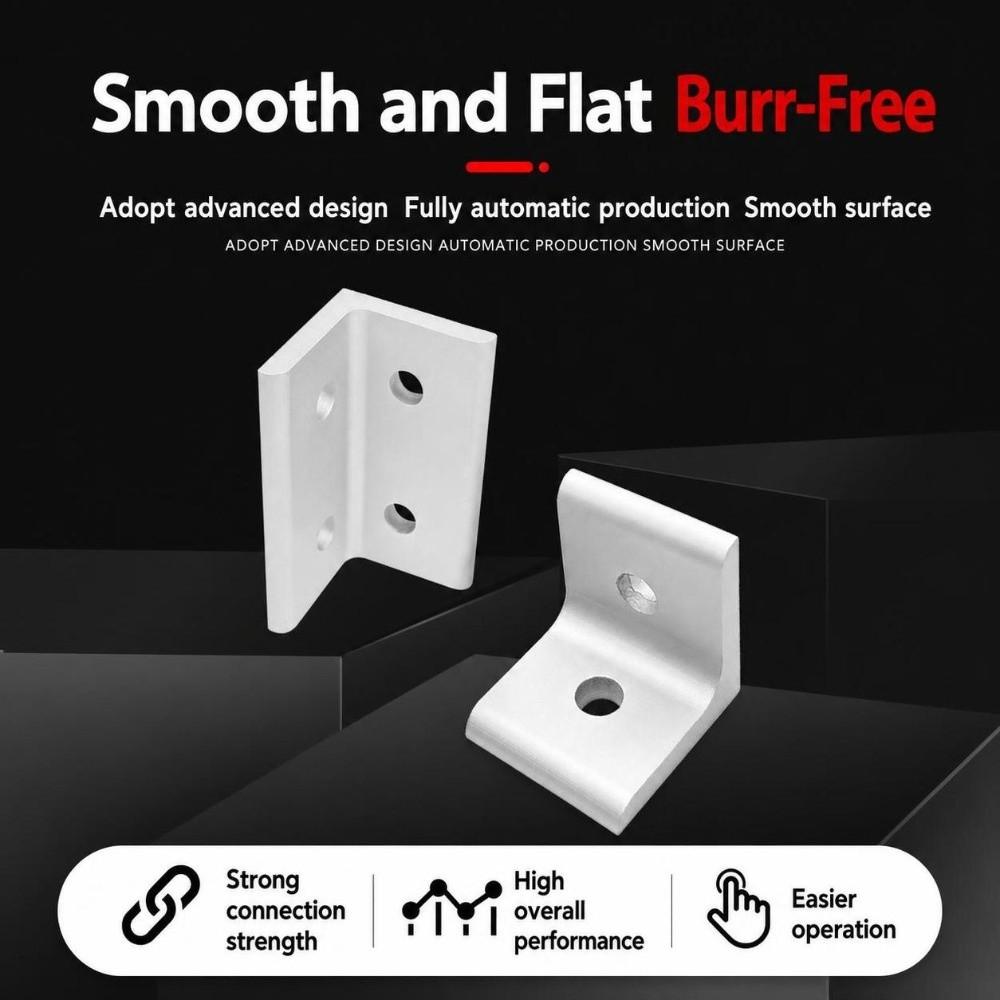 Flat Shape Aluminum Angle Bracket Solid Body Right Angle Bracket For Workbench Build